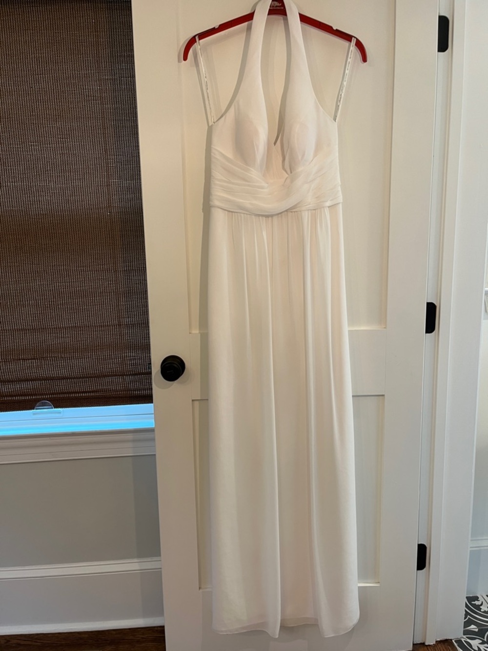 db studio White Halter Maxi Dress - Timeless Evening Gown
